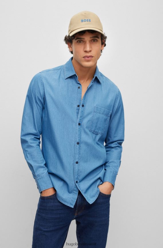 4TFNJN5127 اللون البيج Hugo Boss قبعة هوغو من القطن باللون البيج مع الشعار