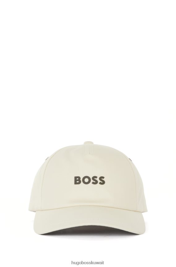 4TFNJN5128 البيج الفاتح Hugo Boss قبعة Hugo من نسيج قطني طويل باللون البيج الفاتح مع الشعار