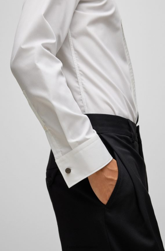 4TFNJN5137 أحمر Hugo Boss أزرار أكمام مستديرة مع قلب المينا الملون باللون الأحمر