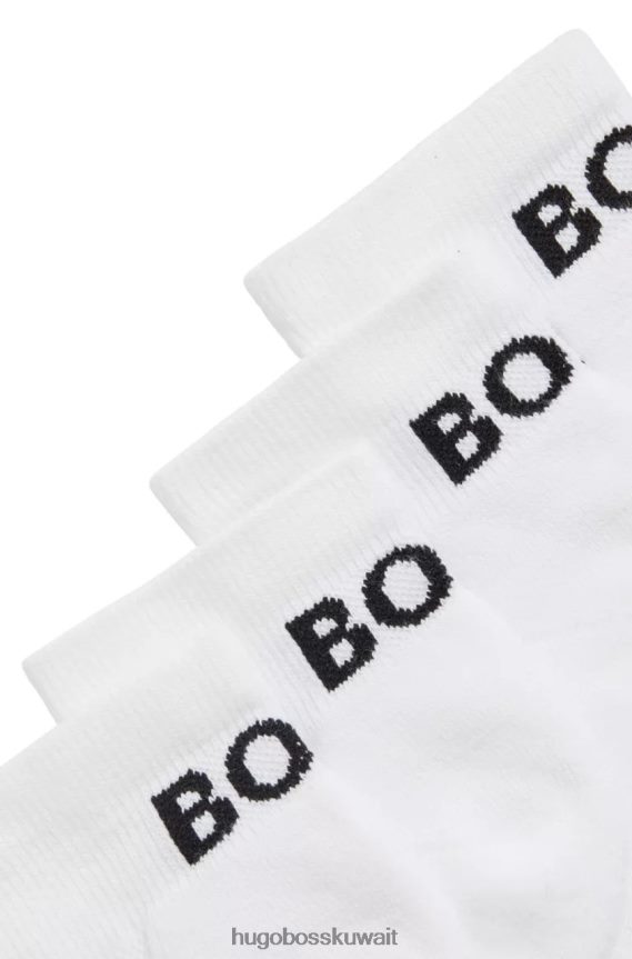 4TFNJN513 أسود/أبيض Hugo Boss عبوة من قطعتين من الجوارب الرياضية 50469859 باللون الأسود