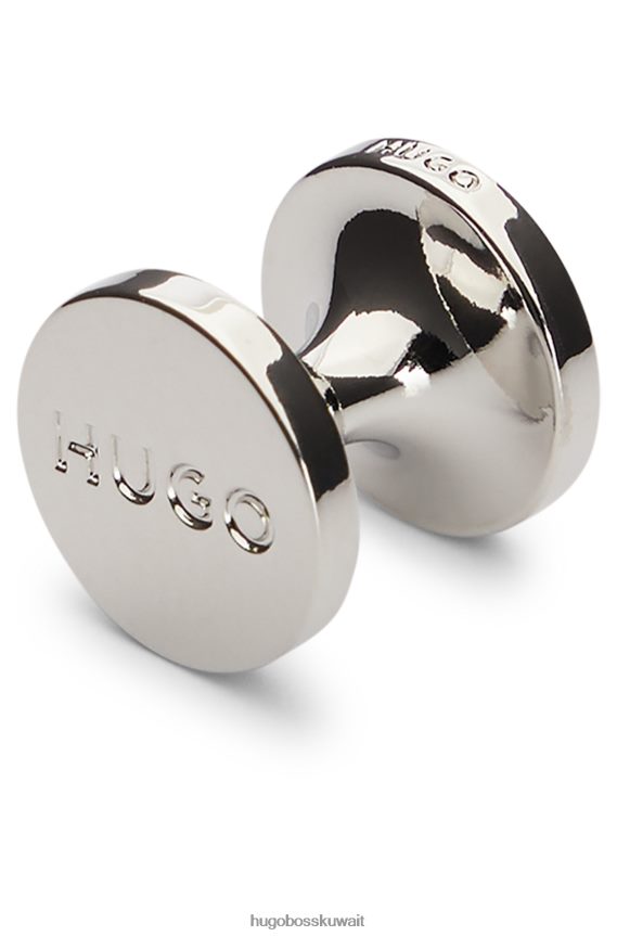 4TFNJN5141 أسود Hugo Boss أزرار أكمام هوغو مستديرة باللون الأسود مع قلب من المينا الملون