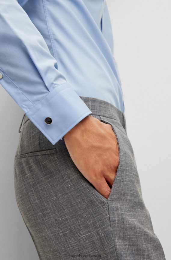 4TFNJN5141 أسود Hugo Boss أزرار أكمام هوغو مستديرة باللون الأسود مع قلب من المينا الملون