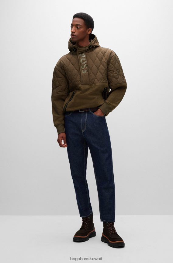 4TFNJN5146 بني غامق Hugo Boss حزام جلد هوغو بني داكن مع مشبك الشعار