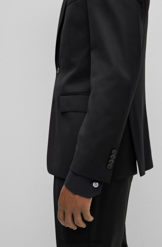 4TFNJN514 أسود/كحلي Hugo Boss أزرار أكمام سيموني 50479940 أسود