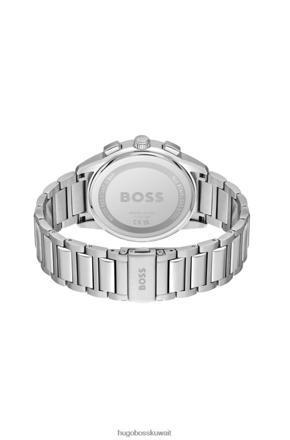 4TFNJN5151 حزمة مسبقة متنوعة Hugo Boss ساعة كرونوغراف بقرص أزرق غير لامع مع سوار على شكل حرف H من Hugo وحزمة مسبقة متنوعة