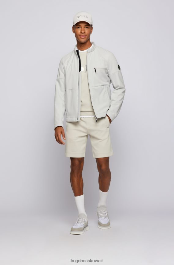 4TFNJN5159 البيج الفاتح Hugo Boss قبعة هوغو بيكيه © شبكية باللون البيج الفاتح مع شعار مطرز ثلاثي الأبعاد