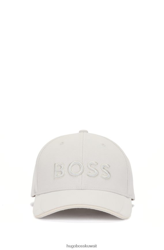 4TFNJN5159 البيج الفاتح Hugo Boss قبعة هوغو بيكيه © شبكية باللون البيج الفاتح مع شعار مطرز ثلاثي الأبعاد