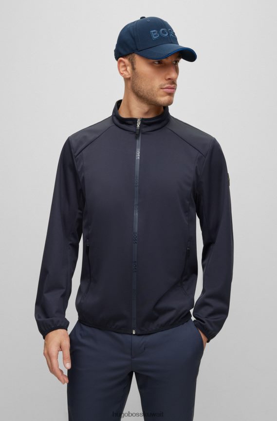 4TFNJN5160 أزرق غامق Hugo Boss هوغو بيكوا © قبعة شبكية مع شعار مطرز ثلاثي الأبعاد باللون الأزرق الداكن