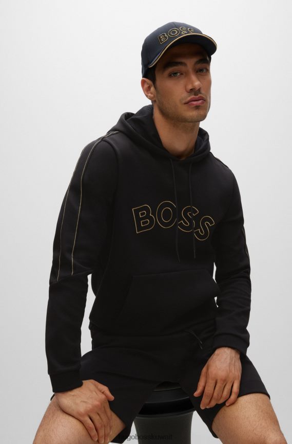 4TFNJN5163 أزرق غامق Hugo Boss قبعة بيكيه © شبكية مع شعار مطرز ثلاثي الأبعاد هوغو باللون الأزرق الداكن