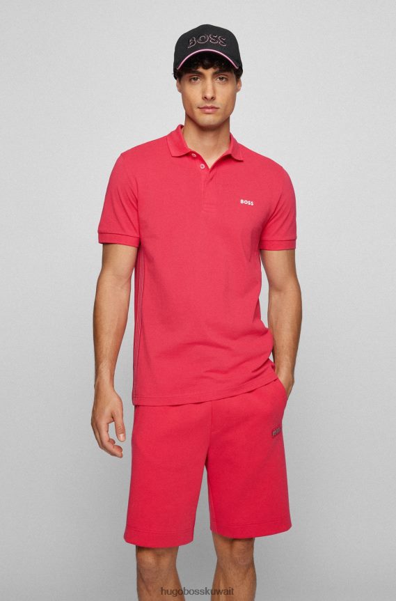 4TFNJN5164 أسود Hugo Boss قبعة هوغو بيكوا© شبكية سوداء مع شعار مطرز ثلاثي الأبعاد