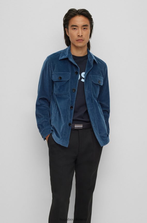 4TFNJN5166 أسود Hugo Boss حزام هوغو من الجلد مع إبزيم بلاك مخطط التوقيع باللون الأسود