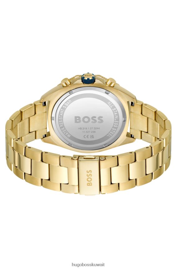4TFNJN5175 حزمة مسبقة متنوعة Hugo Boss ساعة كرونوغراف بقرص أزرق مع إطار هندسي من Hugo وحزمة مسبقة متنوعة