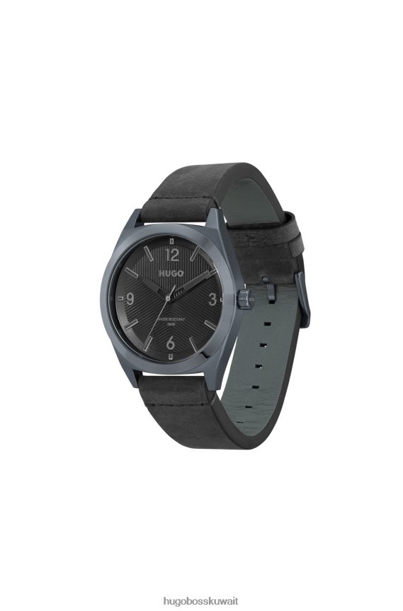 4TFNJN5176 حزمة مسبقة متنوعة Hugo Boss مجموعة متنوعة من ساعات هوغو المطلية باللون الرمادي مع قرص أسود مزخرف