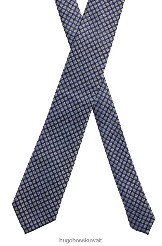 4TFNJN517 أزرق غامق/أحمر/أزرق ساطع Hugo Boss ربطة عنق على شكل حرف H 50471515 باللون الأزرق الداكن