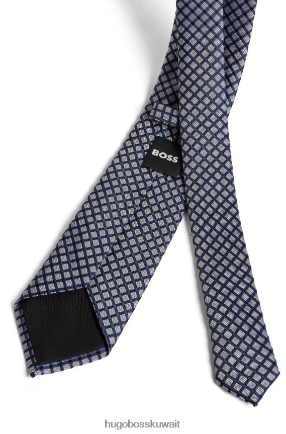 4TFNJN517 أزرق غامق/أحمر/أزرق ساطع Hugo Boss ربطة عنق على شكل حرف H 50471515 باللون الأزرق الداكن