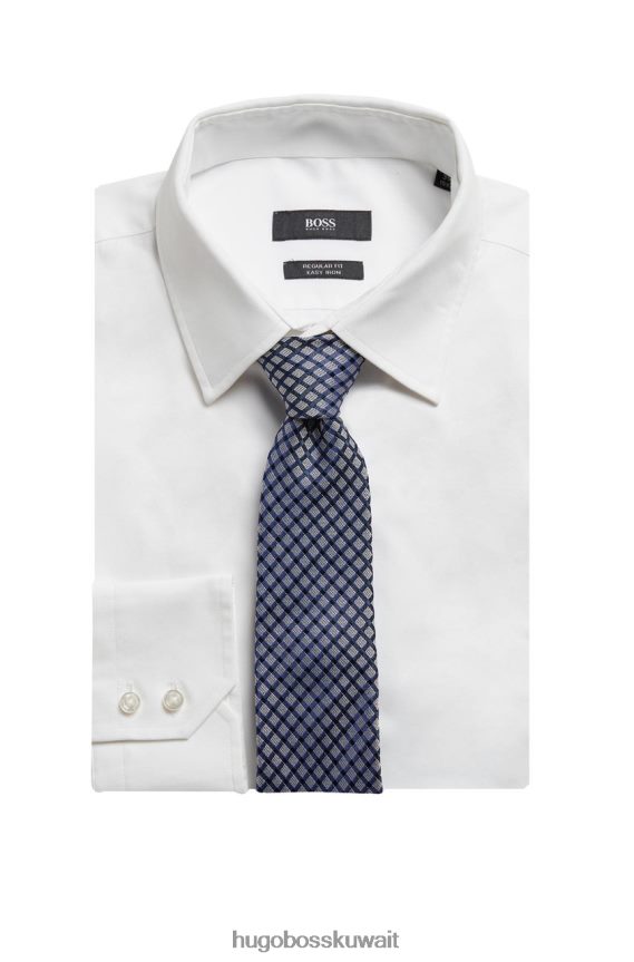 4TFNJN517 أزرق غامق/أحمر/أزرق ساطع Hugo Boss ربطة عنق على شكل حرف H 50471515 باللون الأزرق الداكن