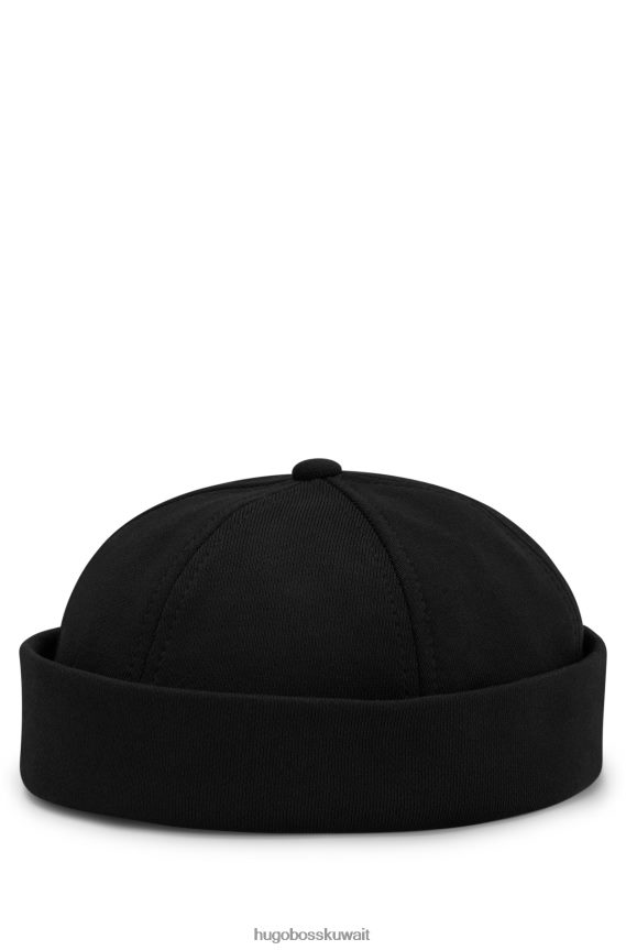4TFNJN5183 أسود Hugo Boss قبعة دوكر من قطن تيري الفرنسي هوغو باللون الأسود
