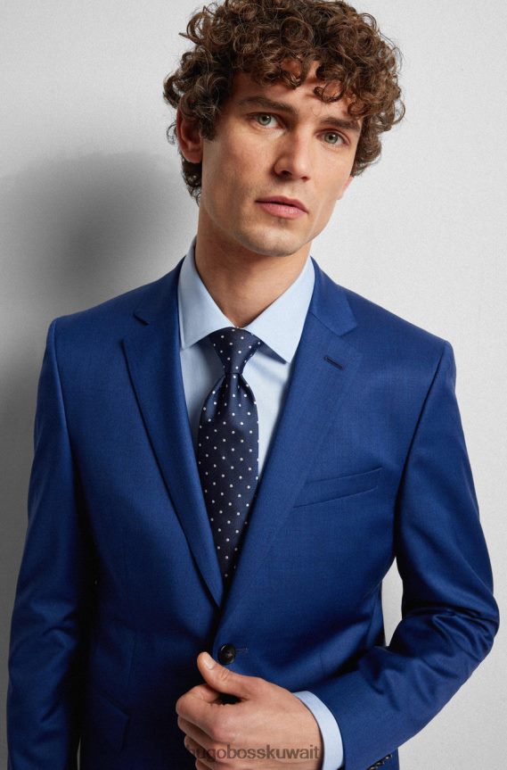 4TFNJN518 أزرق غامق/أزرق Hugo Boss ربطة عنق على شكل حرف H 50471504 باللون الأزرق الداكن