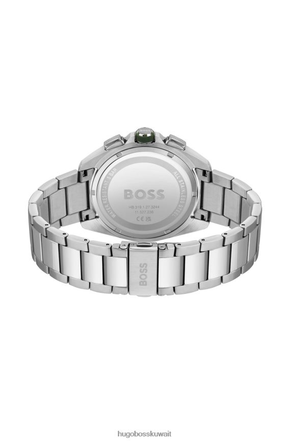 4TFNJN5200 حزمة مسبقة متنوعة Hugo Boss مجموعة متنوعة من ساعات الكرونوغراف ذات القرص الزيتوني مع سوار هوغو