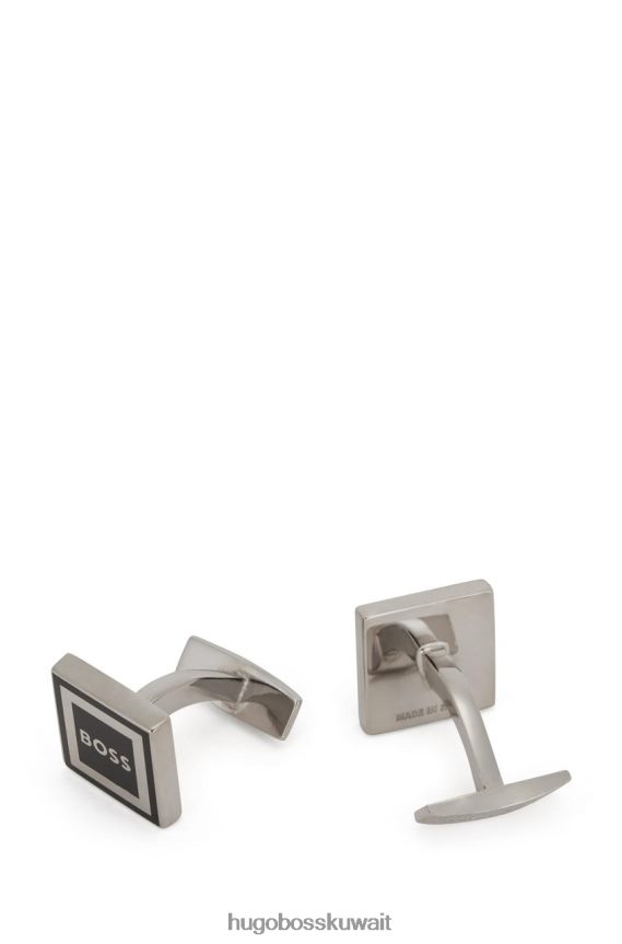 4TFNJN523 أسود Hugo Boss أزرار أكمام مربعة 50470679 أسود