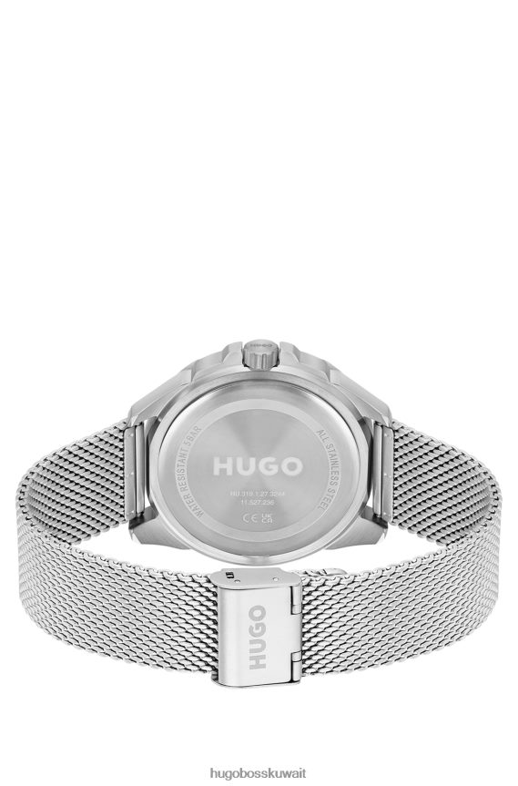 4TFNJN5241 حزمة مسبقة متنوعة Hugo Boss ساعة بسوار شبكي مع مينا زرقاء متنوعة من هوغو