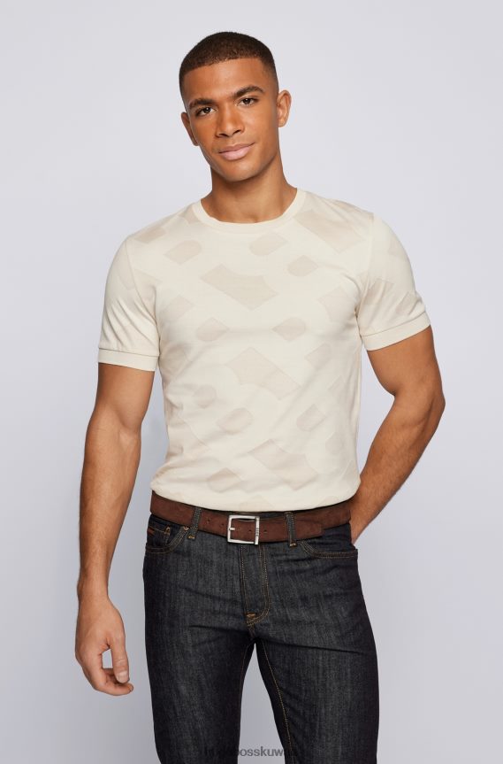 4TFNJN5246 بني غامق Hugo Boss حزام هوغو من جلد الغزال بإبزيم مربع وشعار محفور باللون البني الداكن