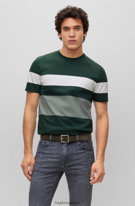 4TFNJN5248 الكاكي Hugo Boss حزام من جلد الغزال الكاكي مع إبزيم مربع وشعار هوغو محفور