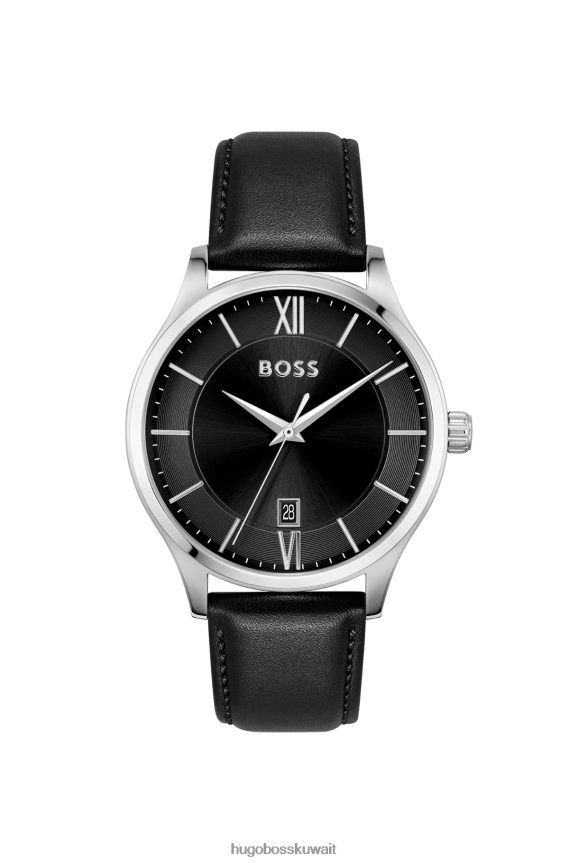 4TFNJN5261 حزمة مسبقة متنوعة Hugo Boss ساعة بقرص أسود مع حزام جلدي أسود من Hugo حزمة مسبقة متنوعة