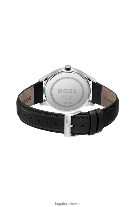 4TFNJN5261 حزمة مسبقة متنوعة Hugo Boss ساعة بقرص أسود مع حزام جلدي أسود من Hugo حزمة مسبقة متنوعة