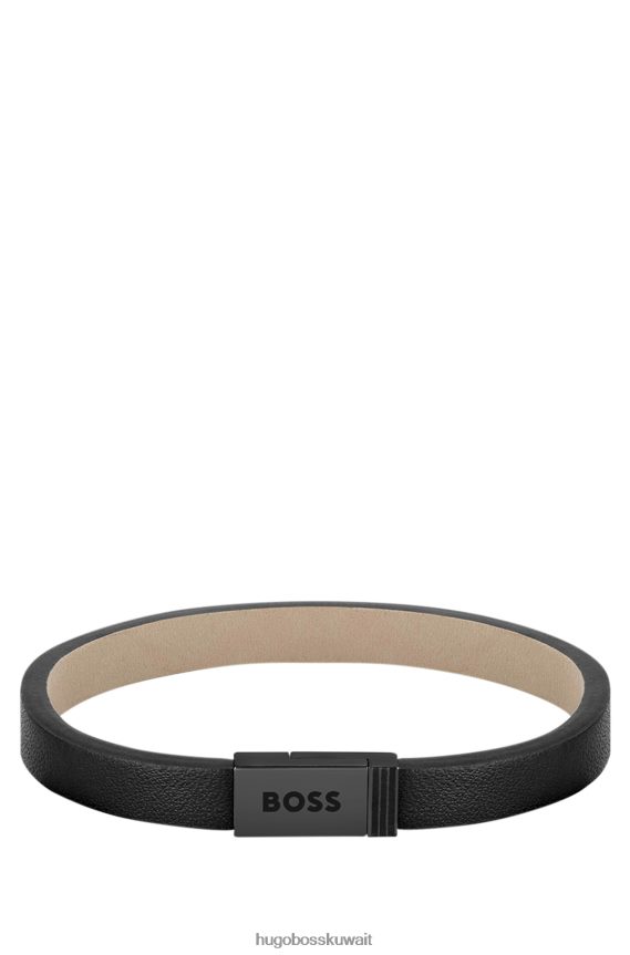 4TFNJN5279 حزمة مسبقة متنوعة Hugo Boss أساور جلدية متنوعة من Hugo مع إغلاق بشعار وشريط: صغير