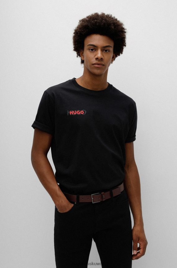 4TFNJN5311 بني غامق Hugo Boss حزام هوغو من الجلد الناعم باللون البني الداكن مع حافظة الشعار