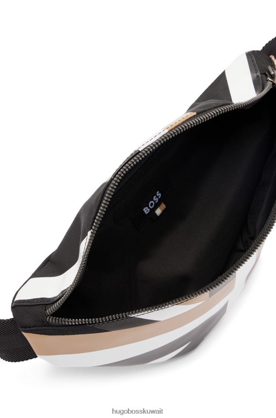 4TFNJN5319 منقوشة Hugo Boss حقيبة حزام هوغو مع شريط مميز وشعار منقوش