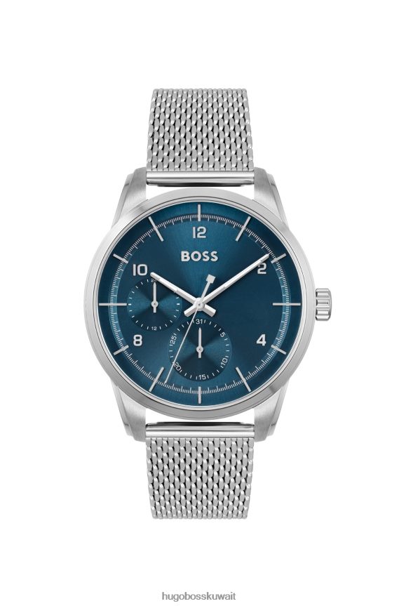 4TFNJN5348 حزمة مسبقة متنوعة Hugo Boss ساعة متعددة العيون بقرص أزرق مع سوار شبكي من هوغو، حزمة مسبقة متنوعة