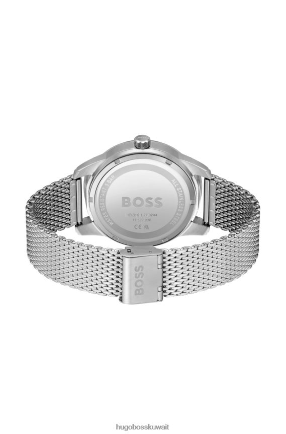 4TFNJN5348 حزمة مسبقة متنوعة Hugo Boss ساعة متعددة العيون بقرص أزرق مع سوار شبكي من هوغو، حزمة مسبقة متنوعة