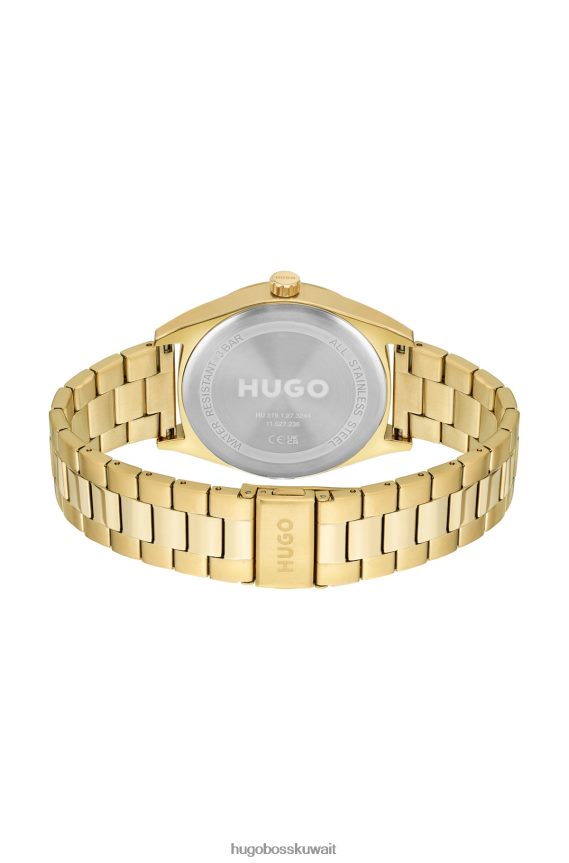 4TFNJN5349 حزمة مسبقة متنوعة Hugo Boss مجموعة متنوعة من ساعات هوغو ذات التأثير الذهبي مع قرص أزرق وسوار متصل