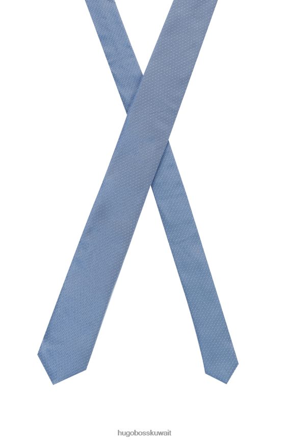 4TFNJN5369 أزرق فاتح Hugo Boss ربطة عنق هوغو من قماش الجاكار الحريري باللون الأزرق الفاتح مع نقش صغير