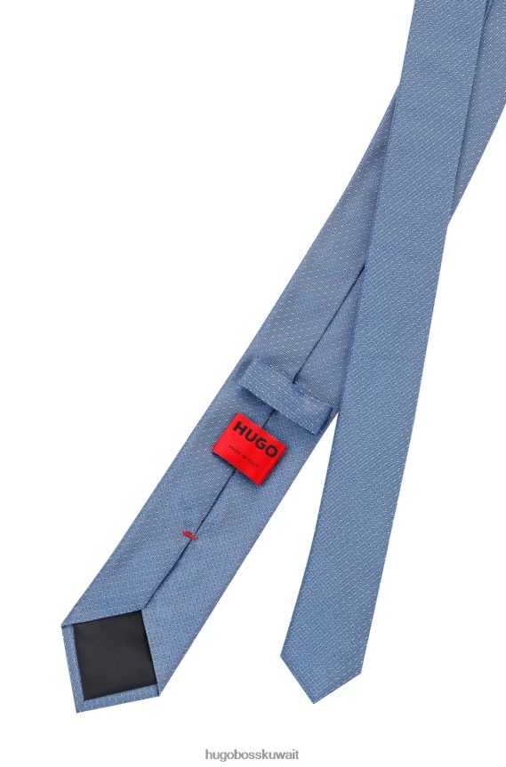 4TFNJN5369 أزرق فاتح Hugo Boss ربطة عنق هوغو من قماش الجاكار الحريري باللون الأزرق الفاتح مع نقش صغير