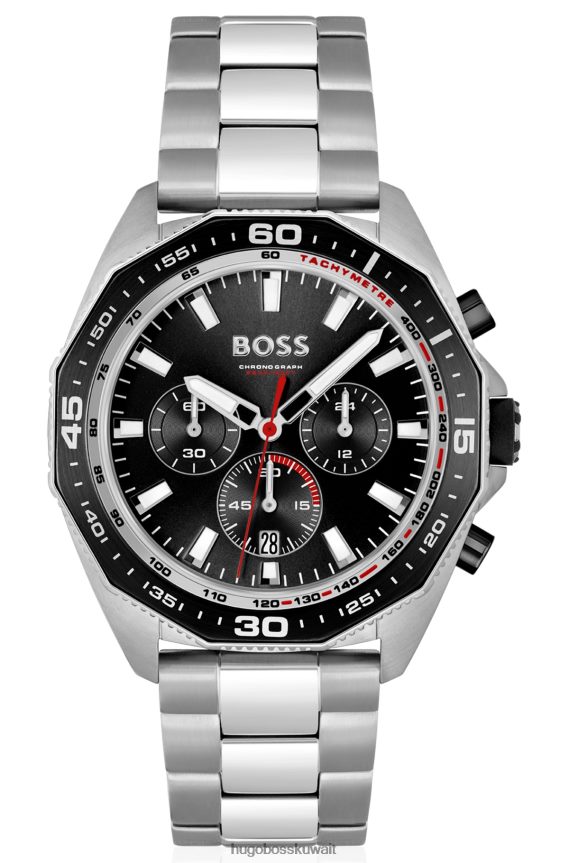 4TFNJN5381 حزمة مسبقة متنوعة Hugo Boss ساعة كرونوغراف بسوار رابط مع إطار هندسي من Hugo حزمة مسبقة متنوعة