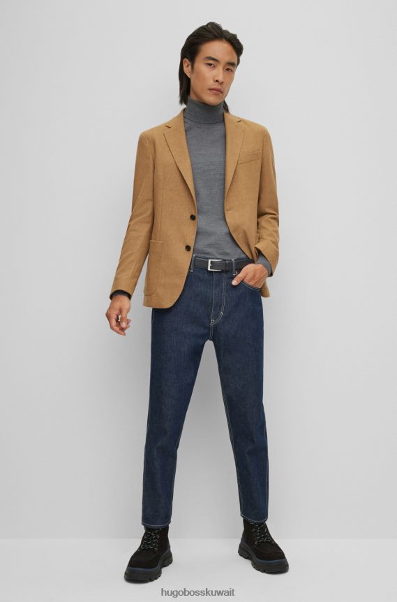 4TFNJN5387 أسود Hugo Boss حزام من جلد نابا باللون الأسود مع مشبك هوغو يحمل العلامة التجارية