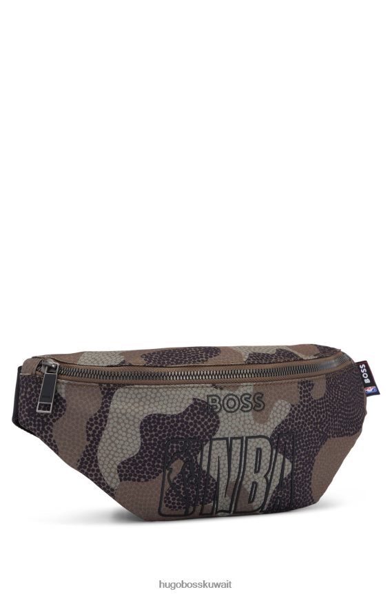 4TFNJN5392 منقوشة Hugo Boss & حقيبة حزام من مادة معاد تدويرها منقوشة من الرابطة الوطنية لكرة السلة