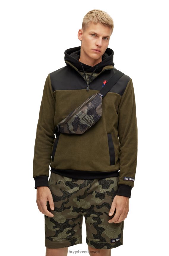 4TFNJN5392 منقوشة Hugo Boss & حقيبة حزام من مادة معاد تدويرها منقوشة من الرابطة الوطنية لكرة السلة