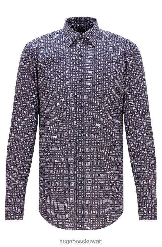 4TFNJN53 وردي/كحلي Hugo Boss قميص الحافلة h-hank 50469422 وردي