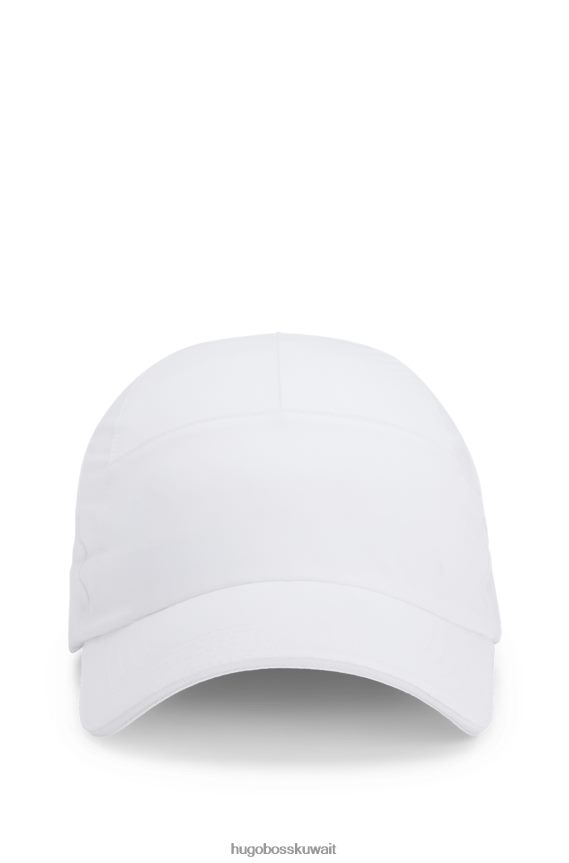 4TFNJN5411 أبيض Hugo Boss قبعة Hugo x Matteo Berrettini المصنوعة من النايلون مع شعار خلفي وشريط مميز