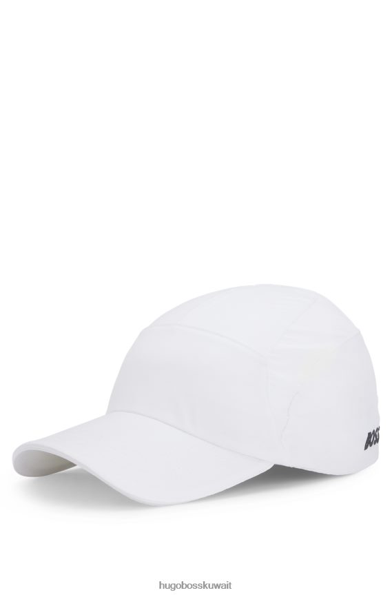 4TFNJN5411 أبيض Hugo Boss قبعة Hugo x Matteo Berrettini المصنوعة من النايلون مع شعار خلفي وشريط مميز