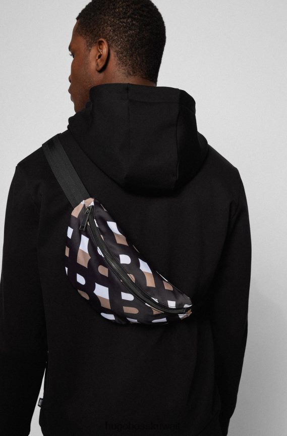 4TFNJN541 منقوشة Hugo Boss حقيبة حزام الصيد 50471524 منقوشة