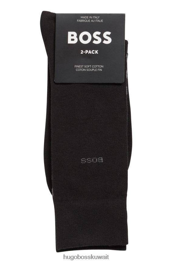 4TFNJN544 أزرق/أسود/رمادي Hugo Boss عبوة من 2 جوارب 50467708 باللون الأزرق
