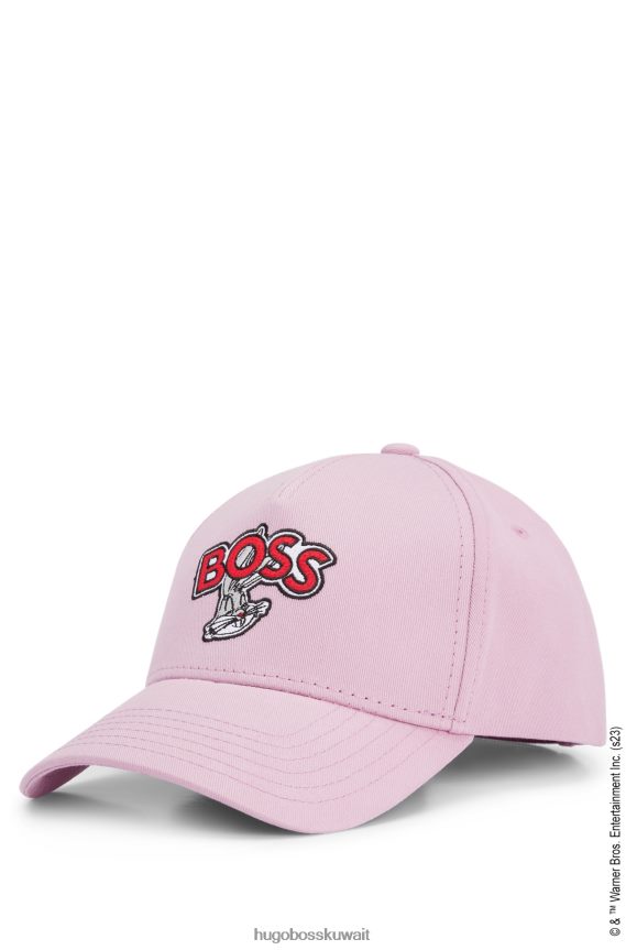 4TFNJN5455 وردي فاتح Hugo Boss رقعة شخصية لوني تونز × قبعة قطنية طويلة