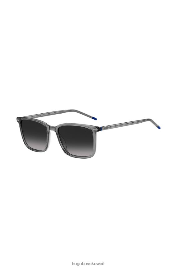 4TFNJN5464 حزمة مسبقة متنوعة Hugo Boss نظارات شمسية متنوعة من هوغو مصنوعة مسبقًا من الأسيتات باللون الرمادي مع تفاصيل حمراء