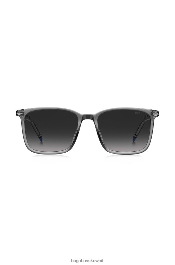 4TFNJN5464 حزمة مسبقة متنوعة Hugo Boss نظارات شمسية متنوعة من هوغو مصنوعة مسبقًا من الأسيتات باللون الرمادي مع تفاصيل حمراء