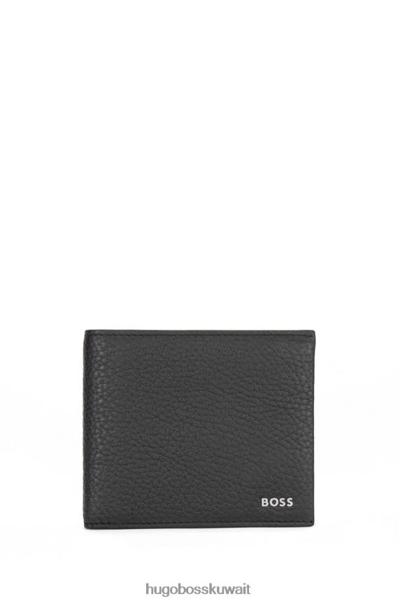4TFNJN549 أسود/كحلي/بيج متوسط Hugo Boss محفظة بطاقة كروستاون 50470463، أسود